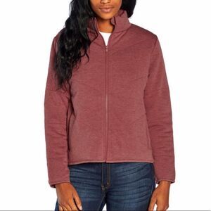 Quilted Knit Red Jacket, step hem, Three Dots, Women’s Small. NEW WITH TAG 🏷️